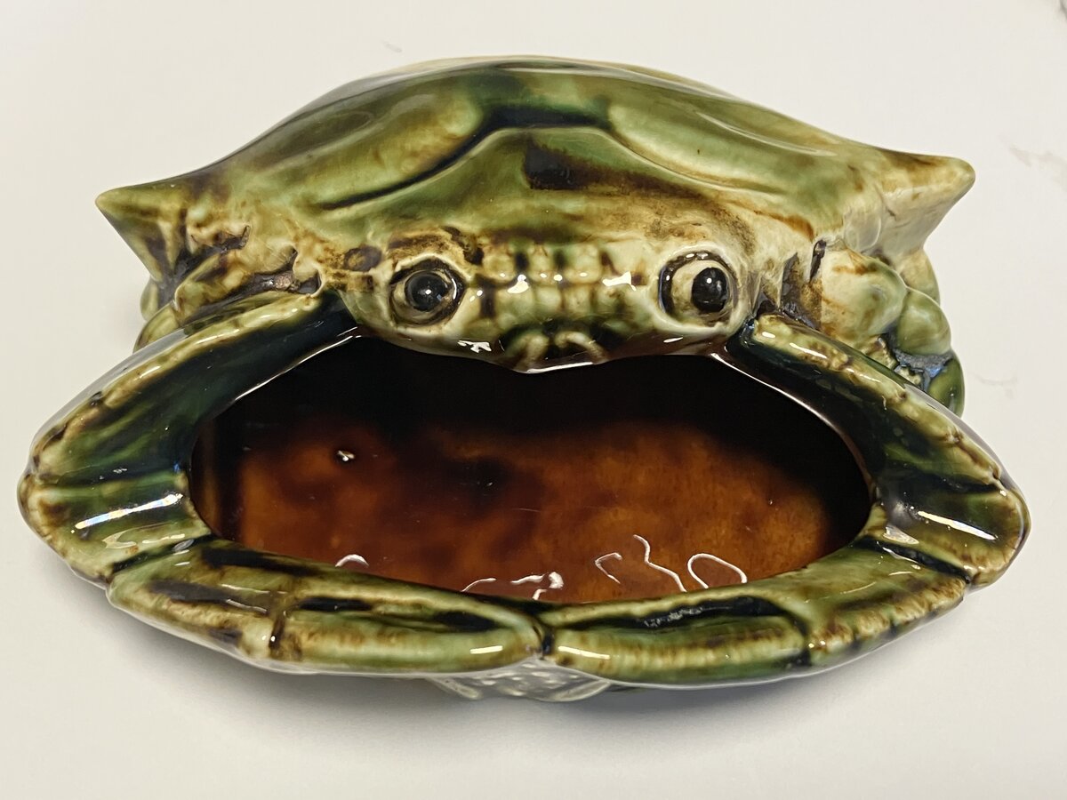  Crabe naturaliste en céramique émaillée, vers 1960