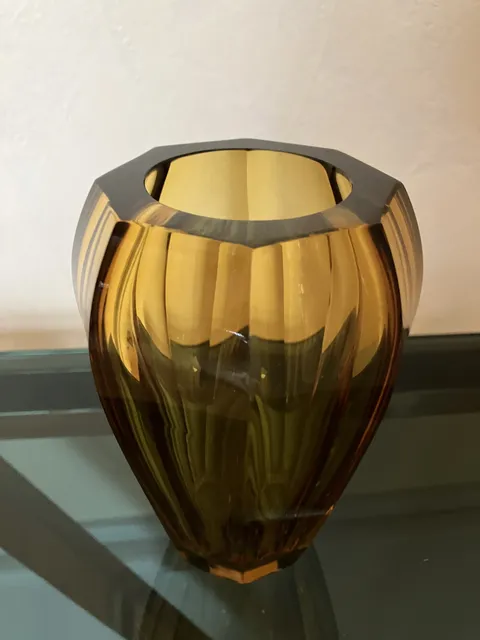 Vase en verre ambré - Moser édition centenaire 1857-1957