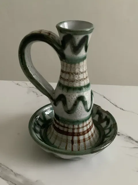 Robert Picault – Rare bougeoir en céramique, Vallauris, vers 1950